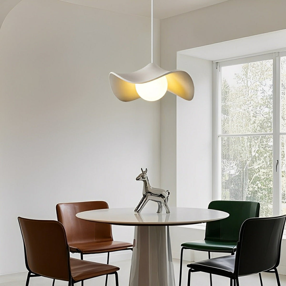 Modern Minimalist Lotus Leaf Cement LED Pendant Lights - Flyachilles