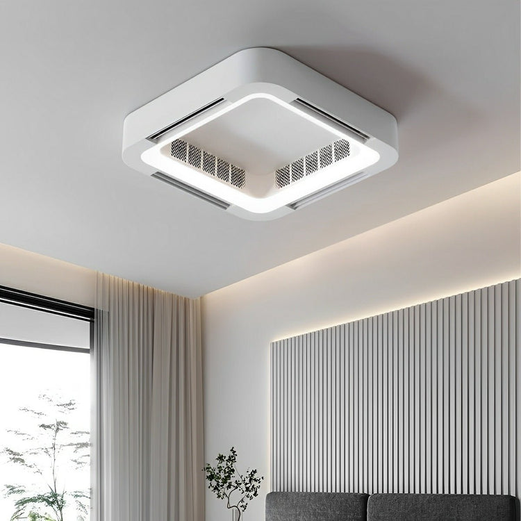 Modern Minimalist Mainless Lighting LED Bladeless Ceiling Fan Light - Flyachilles