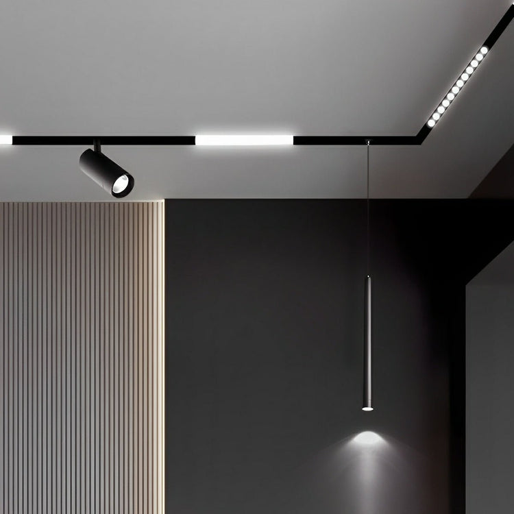 Modern Minimalist Mainless Lighting Magnetic DIY Track LED Recessed Ceiling Light - Flyachilles