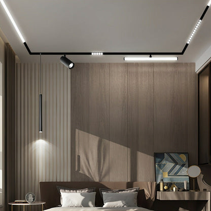 Modern Minimalist Mainless Lighting Magnetic DIY Track LED Recessed Ceiling Light - Flyachilles