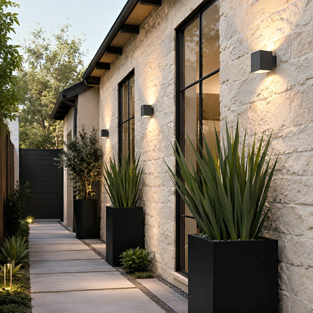 Modern Minimalist Outdoor LED Waterproof Exterior Wall Light for Courtyard Fence - Flyachilles