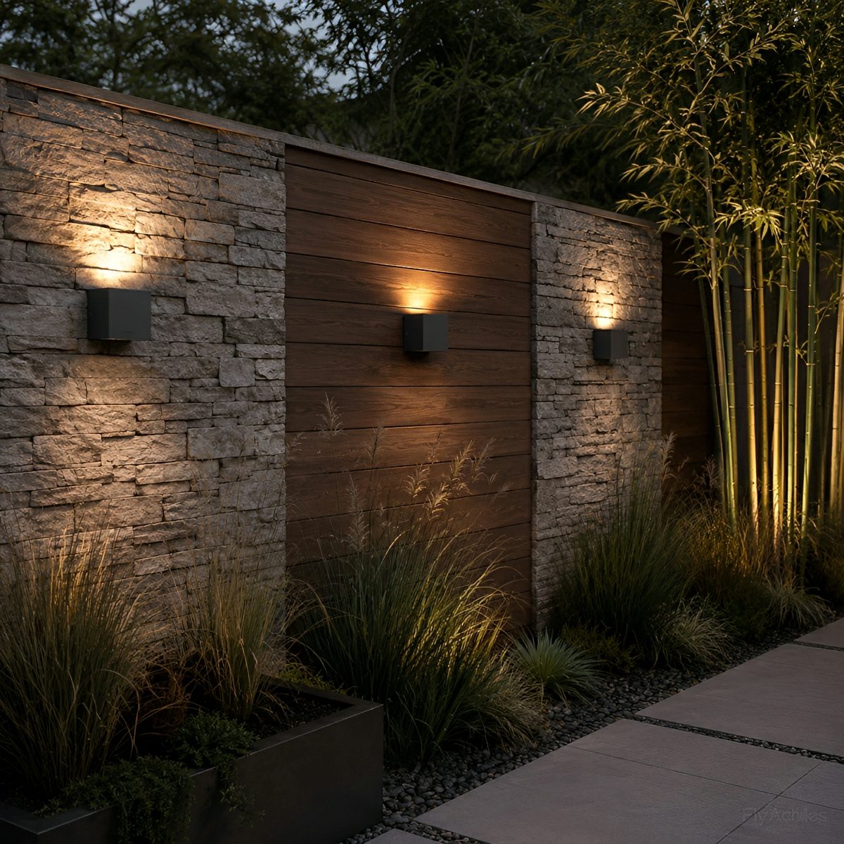 Modern Minimalist Outdoor LED Waterproof Exterior Wall Light for Courtyard Fence - Flyachilles
