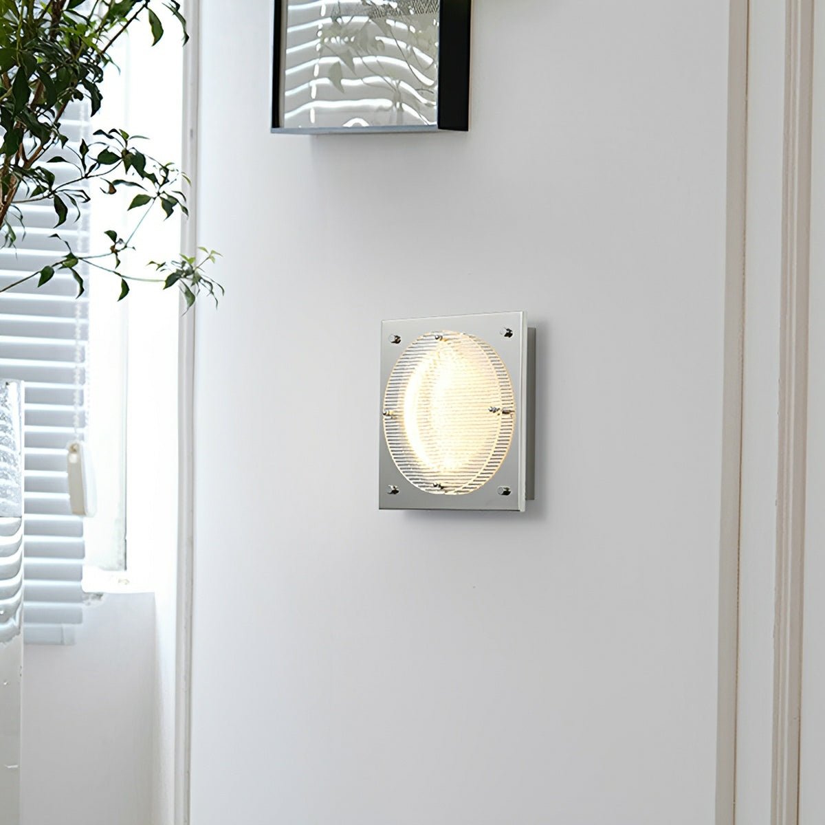 Modern Minimalist Oval LED Wall Sconce Stainless Steel Cage Wall Light - Flyachilles