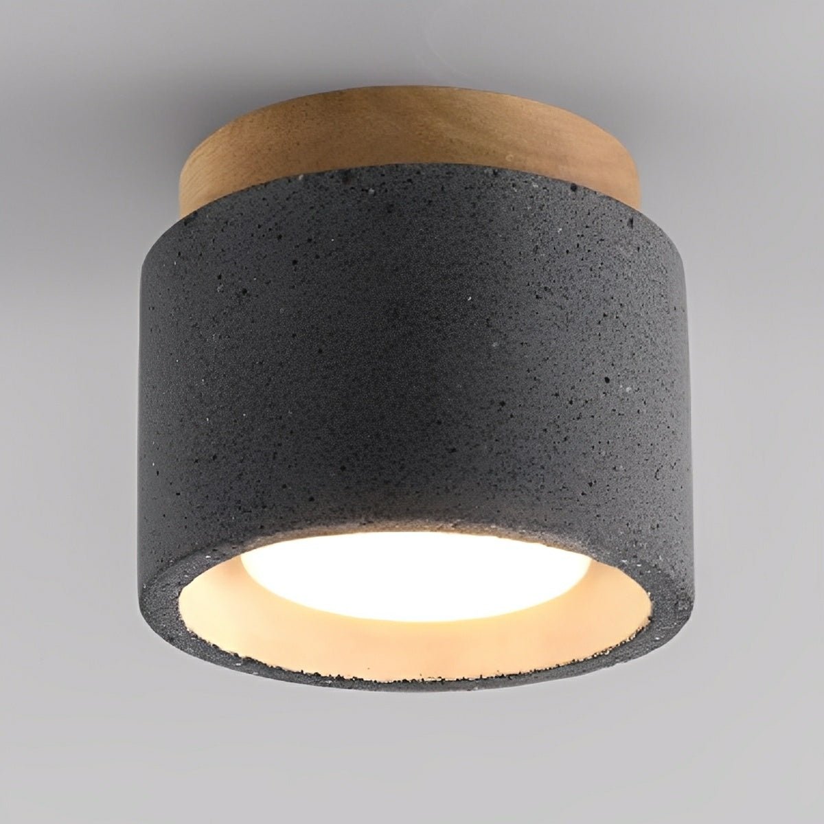 Modern Minimalist Round Cement LED Ceiling Lights - Flyachilles