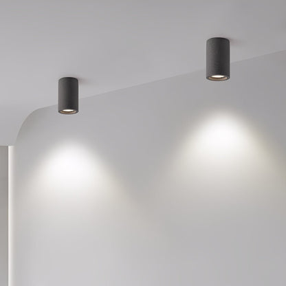 Modern Minimalist Round Cement LED Ceiling Lights Mainless Lighting - Flyachilles