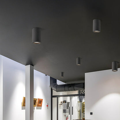 Modern Minimalist Round Cement LED Ceiling Lights Mainless Lighting - Flyachilles