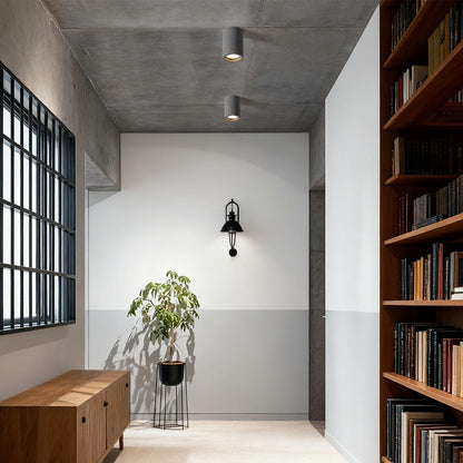 Modern Minimalist Round Concrete LED Ceiling Lights Mainless Lighting - Flyachilles