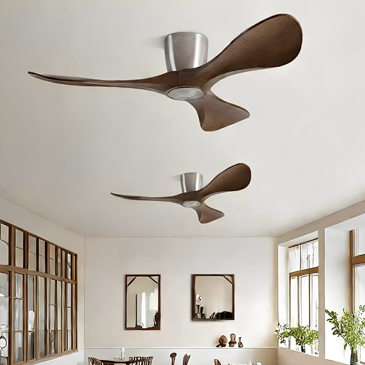 Modern Minimalist Sculptural DC Motor Reverse Ceiling Fan - Flyachilles