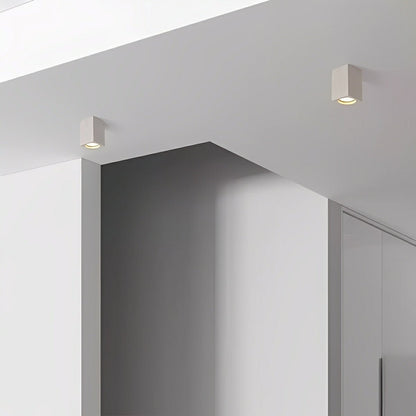 Modern Minimalist Square Cement LED Ceiling Lights Mainless Lighting - Flyachilles