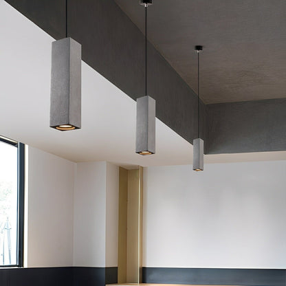 Modern Minimalist Square Cement LED Pendant Lights - Flyachilles