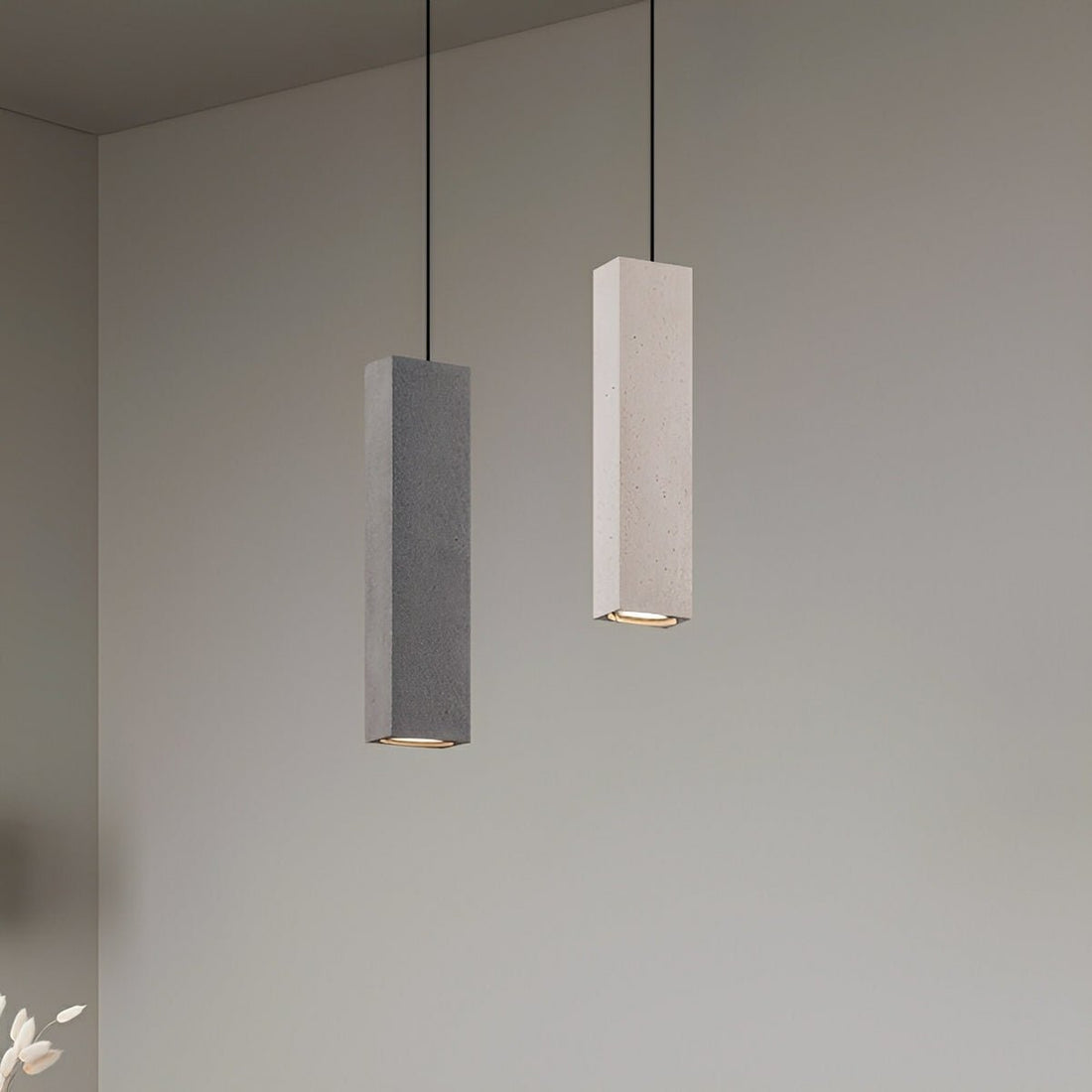 Modern Minimalist Square Cement LED Pendant Lights - Flyachilles