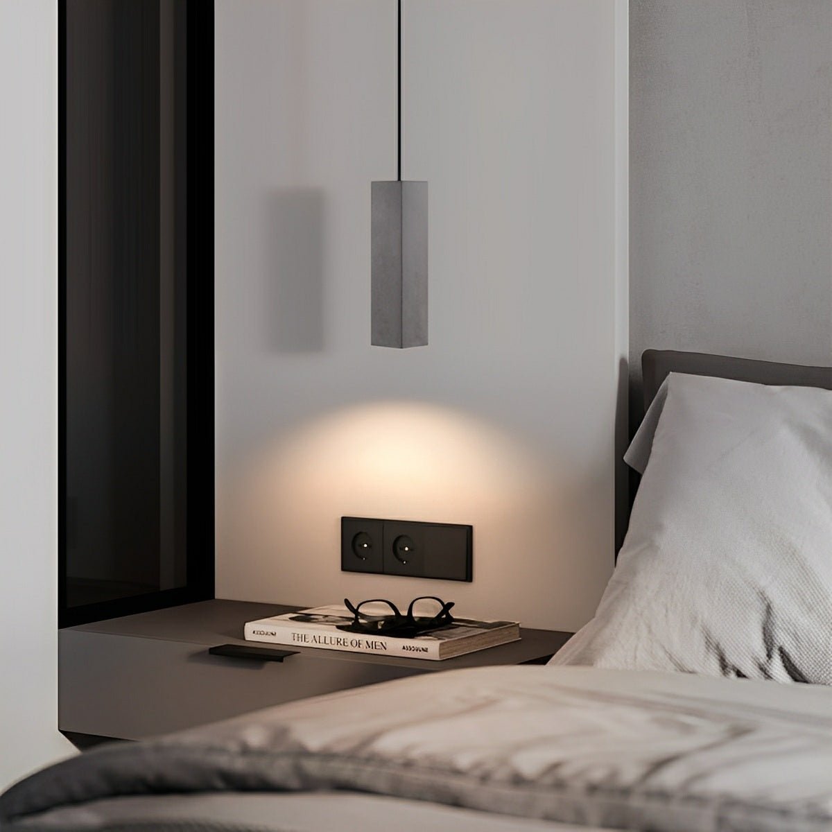 Modern Minimalist Square Cement LED Pendant Lights - Flyachilles