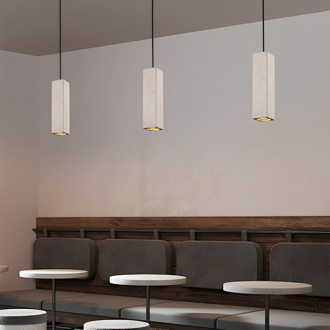 Modern Minimalist Square Cement LED Pendant Lights - Flyachilles
