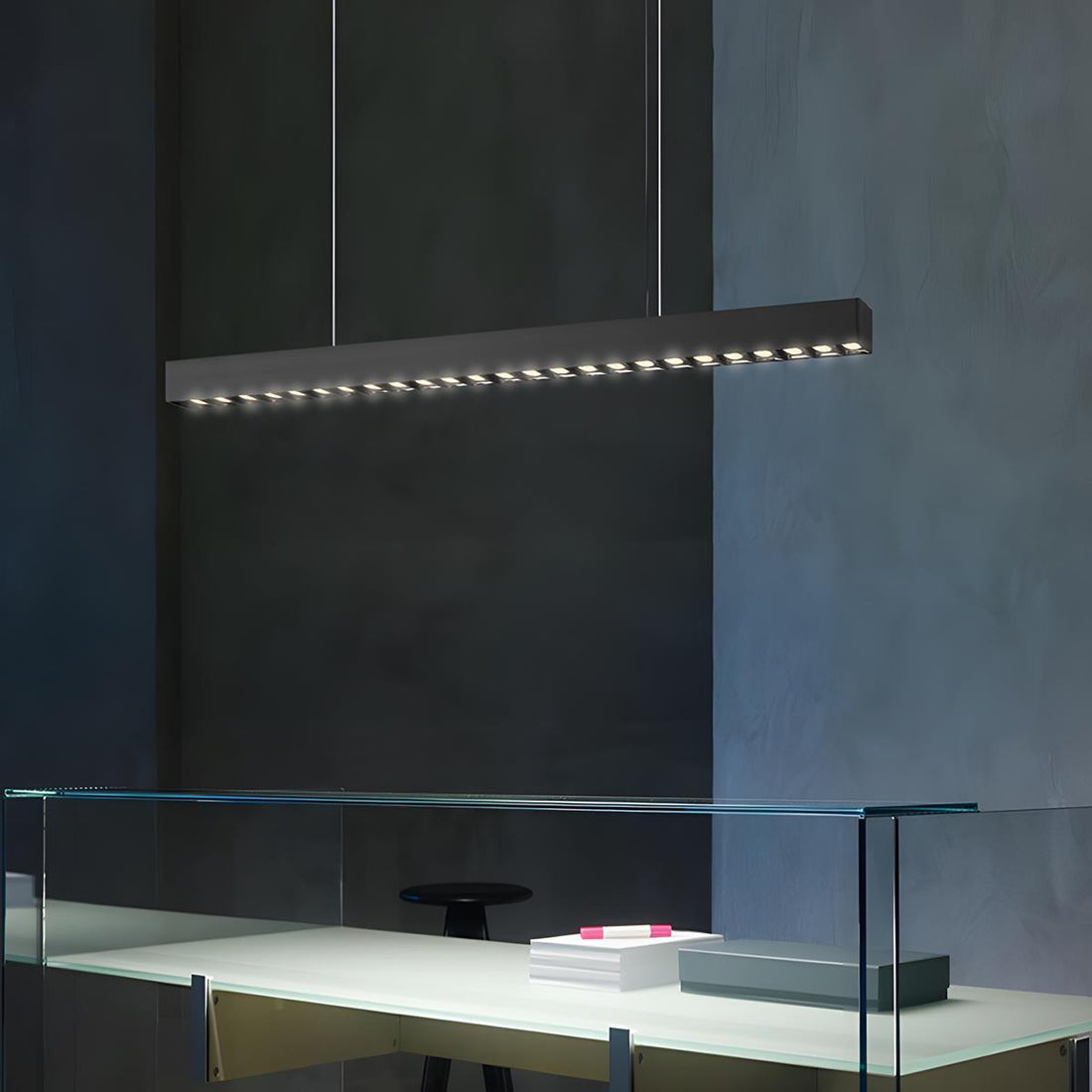Modern Minimalist Up and Down 2 Way Office Grille LED Long Strip Light - Flyachilles