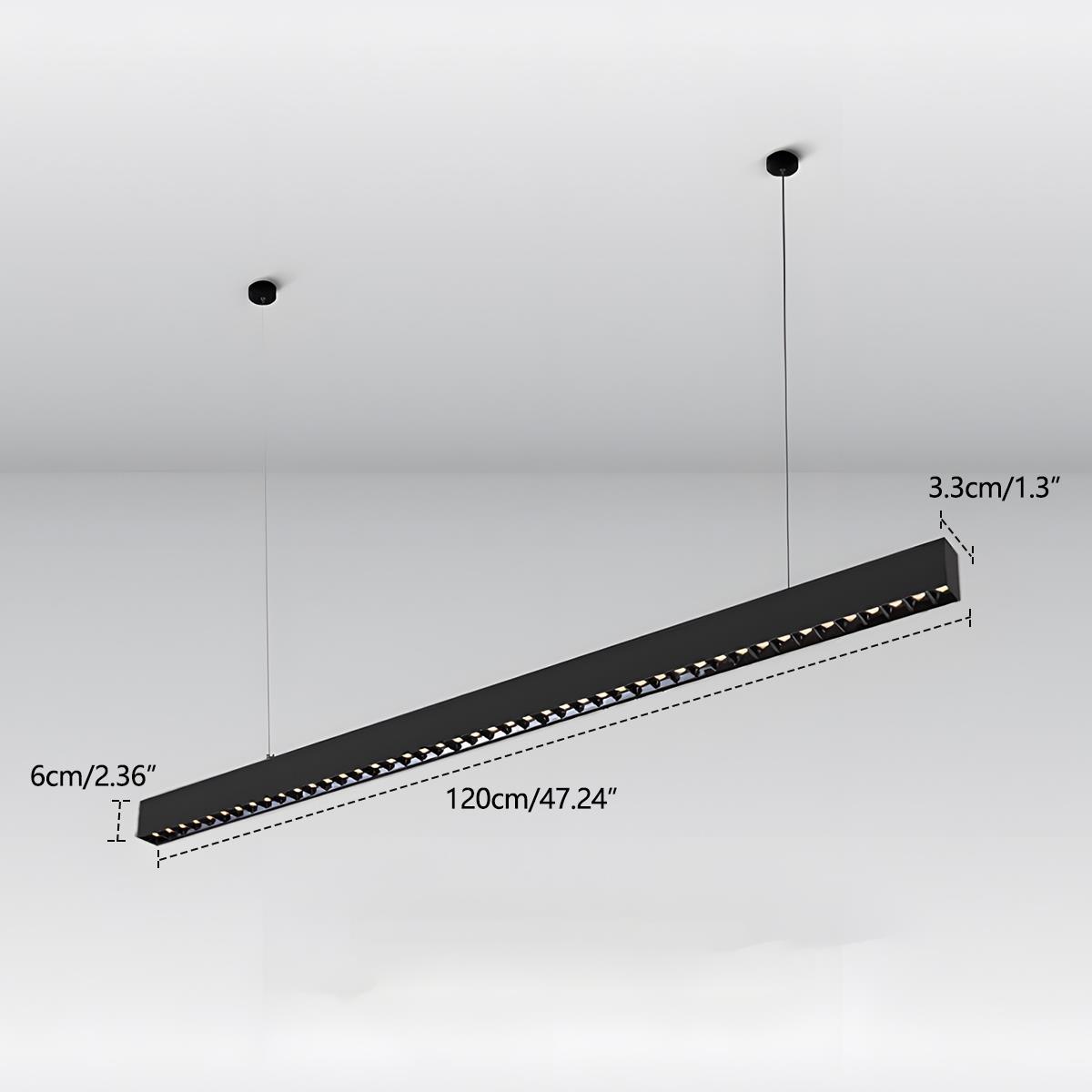 Modern Minimalist Up and Down 2 Way Office Grille LED Long Strip Light - Flyachilles