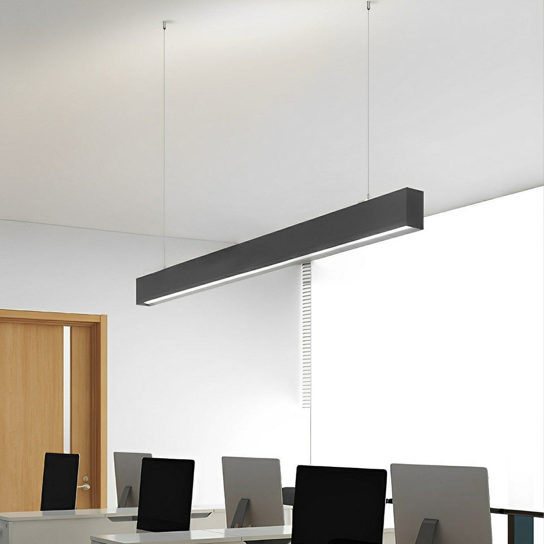 Modern Minimalist Up&amp;Down Linear LED Strip Office Ceiling Pendant Lights - Flyachilles