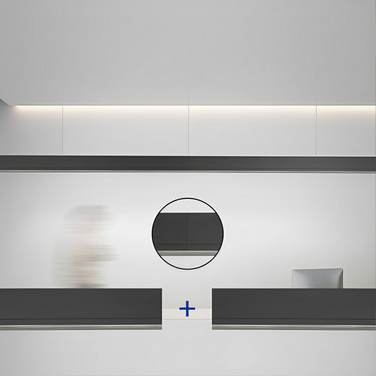 Modern Minimalist Up&amp;Down Linear LED Strip Office Ceiling Pendant Lights - Flyachilles