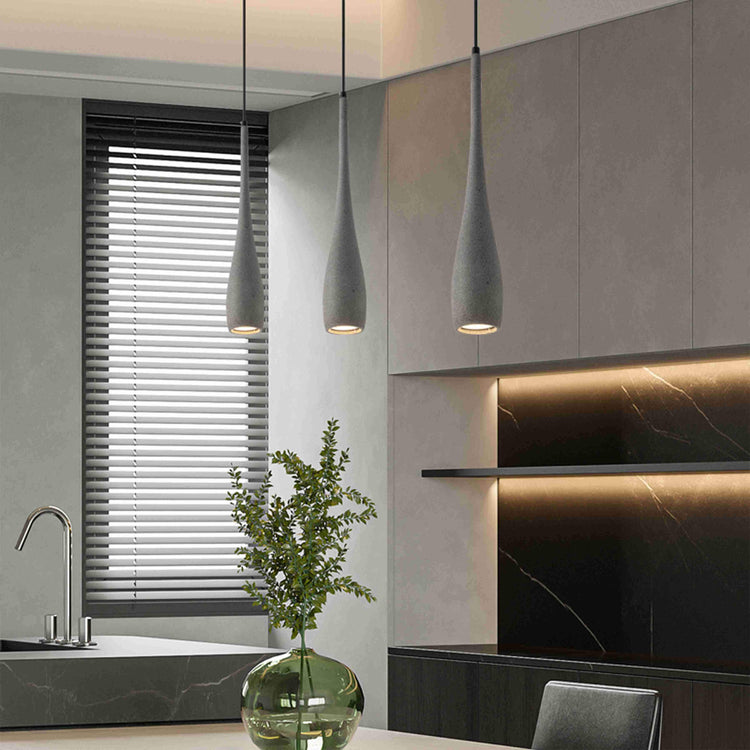 Modern Minimalist Water Drop Indoor Cement LED Pendant Lights - Flyachilles