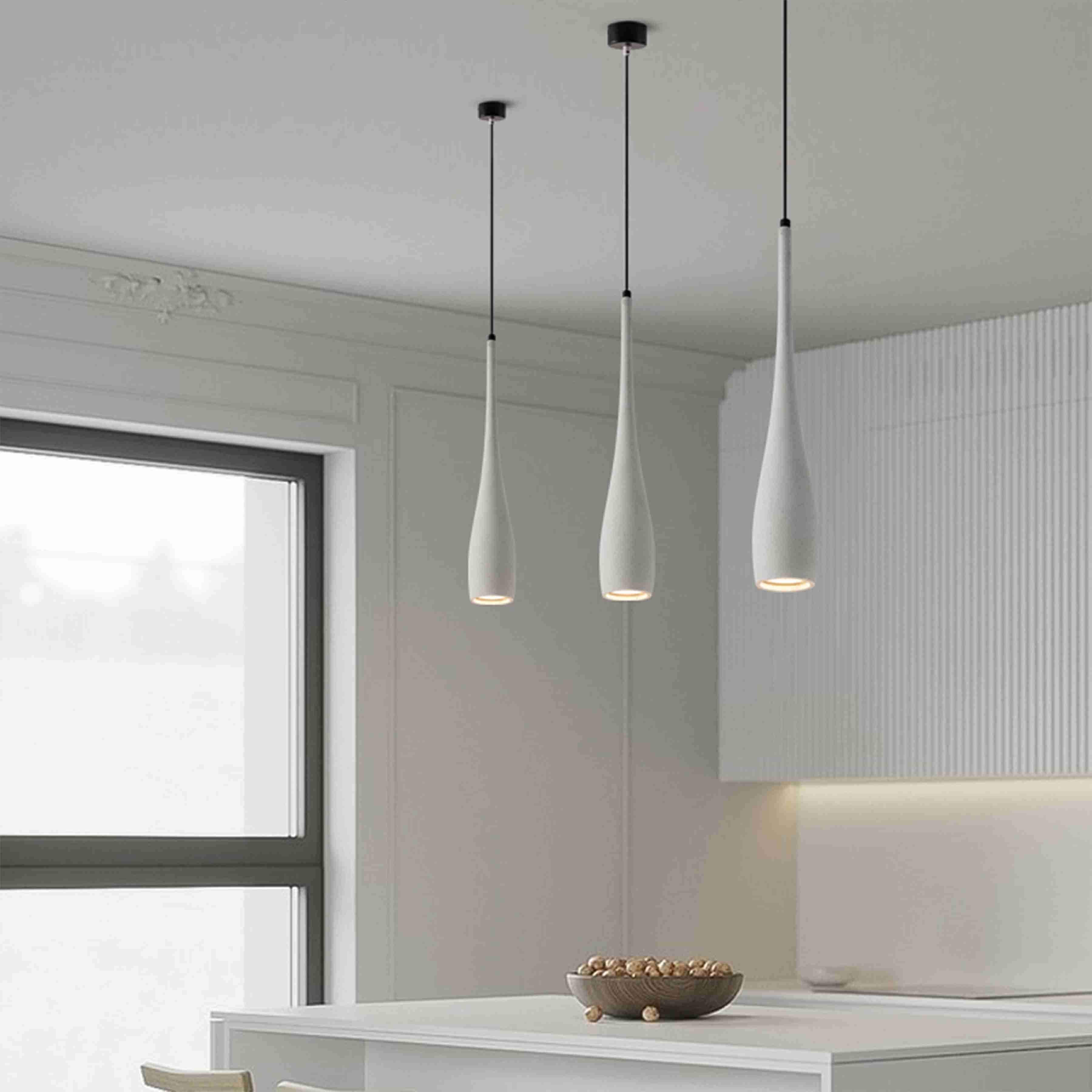 Modern Minimalist Water Drop Indoor Cement LED Pendant Lights - Flyachilles