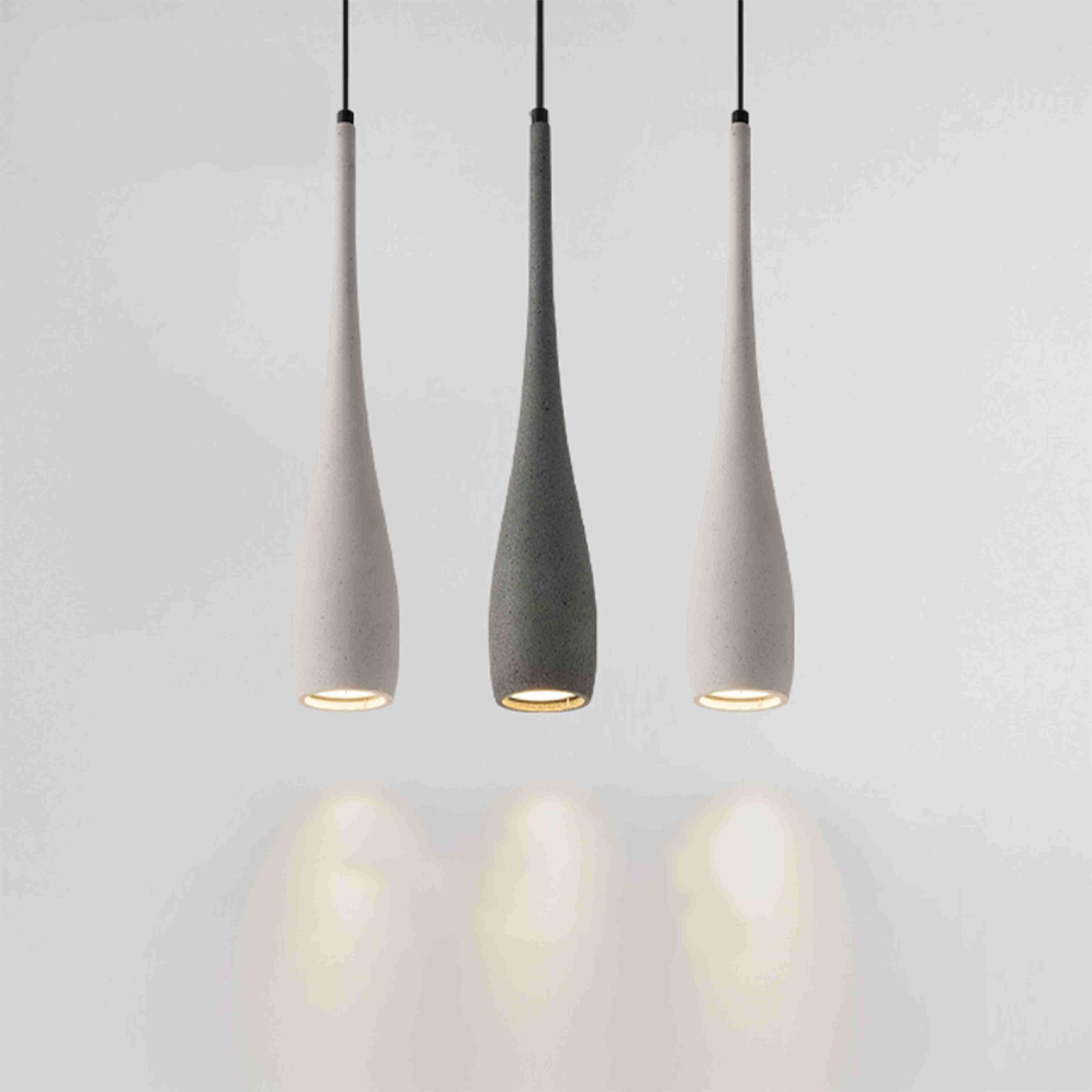 Modern Minimalist Water Drop Indoor Cement LED Pendant Lights - Flyachilles