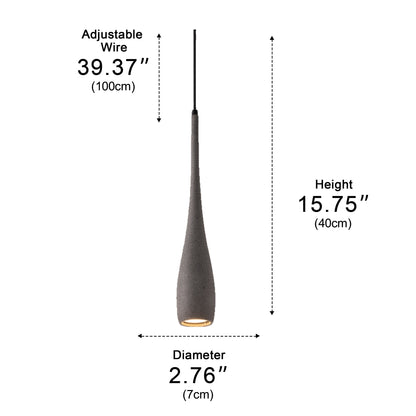 Modern Minimalist Water Drop Indoor Cement LED Pendant Lights - Flyachilles