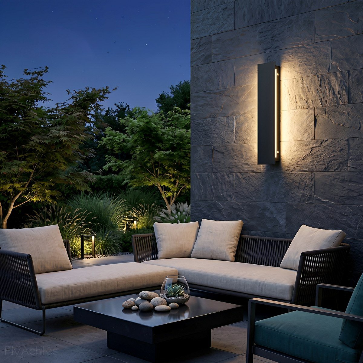 Modern Minimalist Waterproof Long Strip LED Outdoor Wall Light - Flyachilles