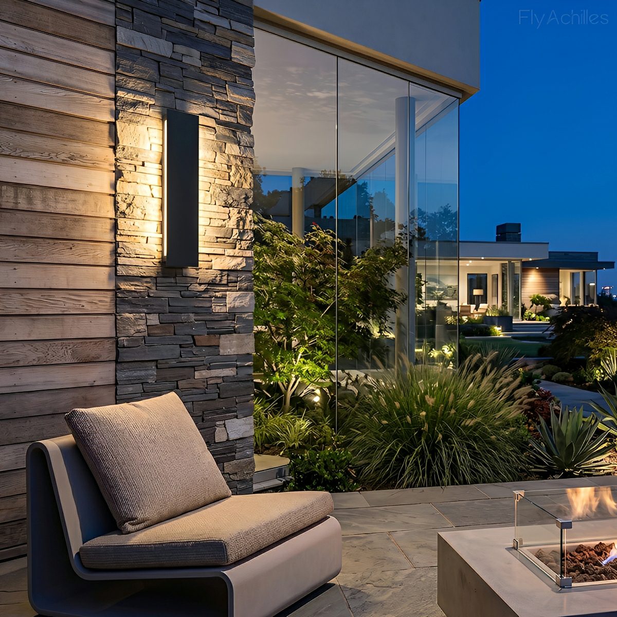 Modern Minimalist Waterproof Long Strip LED Outdoor Wall Light - Flyachilles