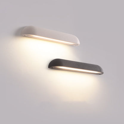 Modern Minimalist Waterproof Outdoor Cement Long Dome LED Porch Lights - Flyachilles