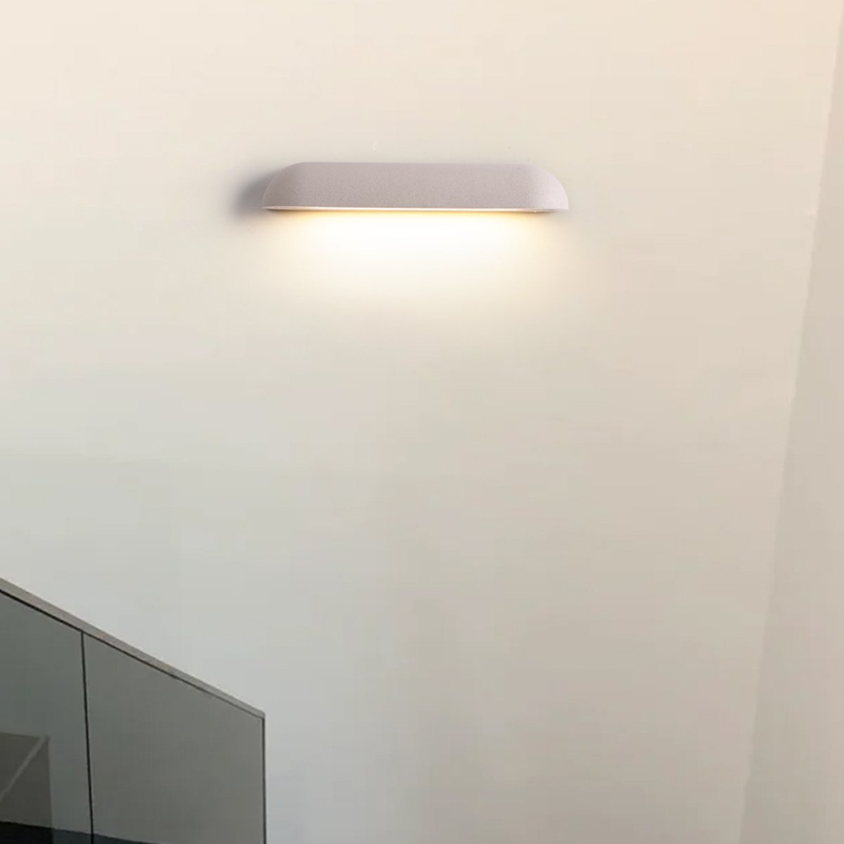 Modern Minimalist Waterproof Outdoor Cement Long Dome LED Porch Lights - Flyachilles