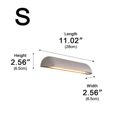 Modern Minimalist Waterproof Outdoor Cement Long Dome LED Porch Lights - Flyachilles