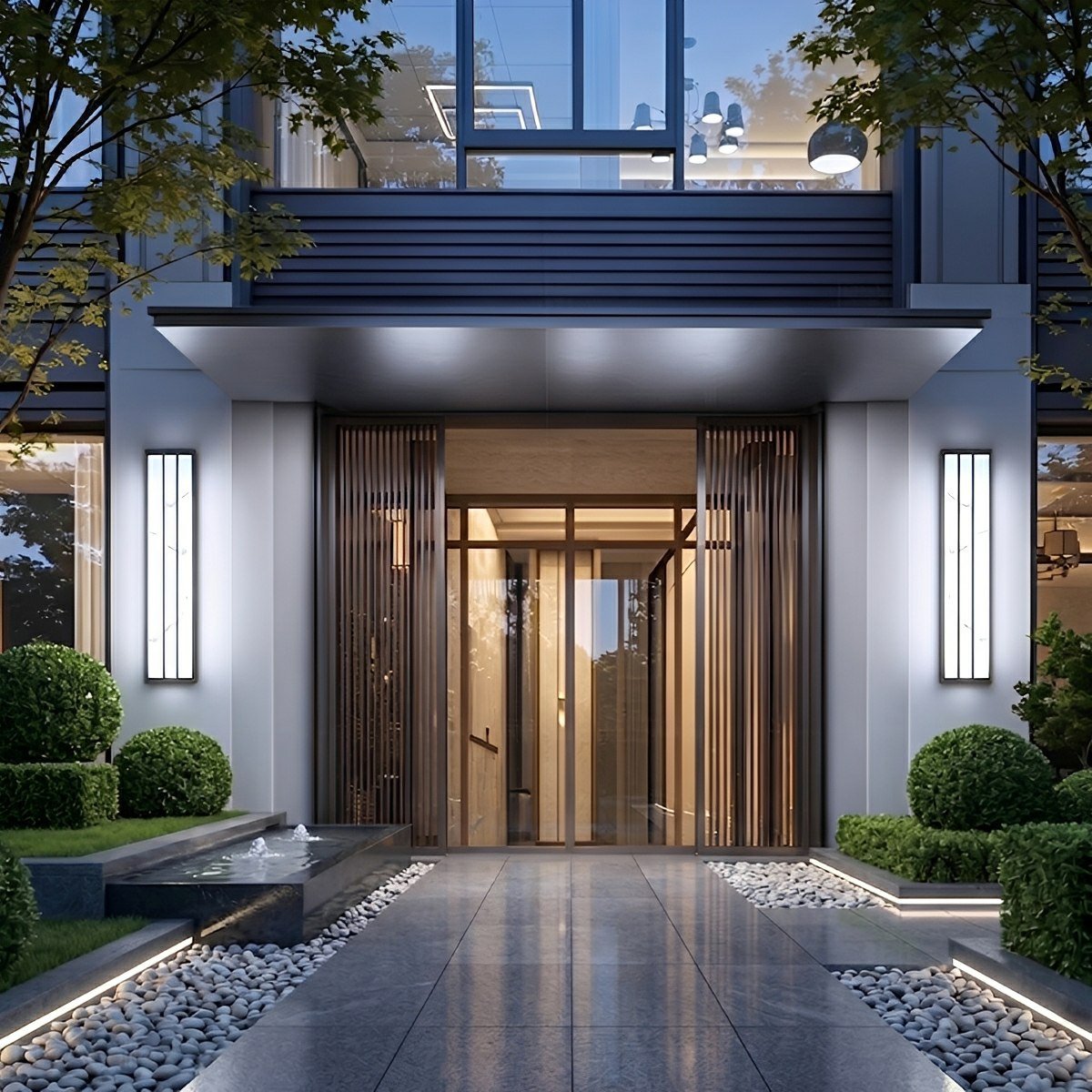 Modern Minimalist Waterproof Rectangular LED Outdoor Wall Light - Flyachilles