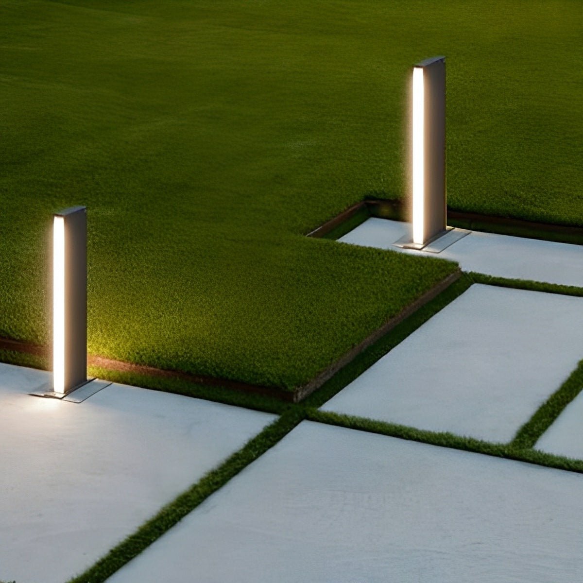 Modern Minimalist Waterproof Rectangular Outdoor LED Lawn Pathway Lights - Flyachilles