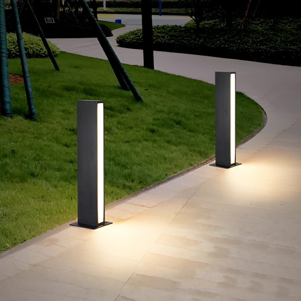 Modern Minimalist Waterproof Rectangular Outdoor LED Lawn Pathway Lights - Flyachilles