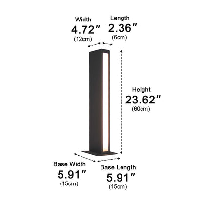 Modern Minimalist Waterproof Rectangular Outdoor LED Lawn Pathway Lights - Flyachilles