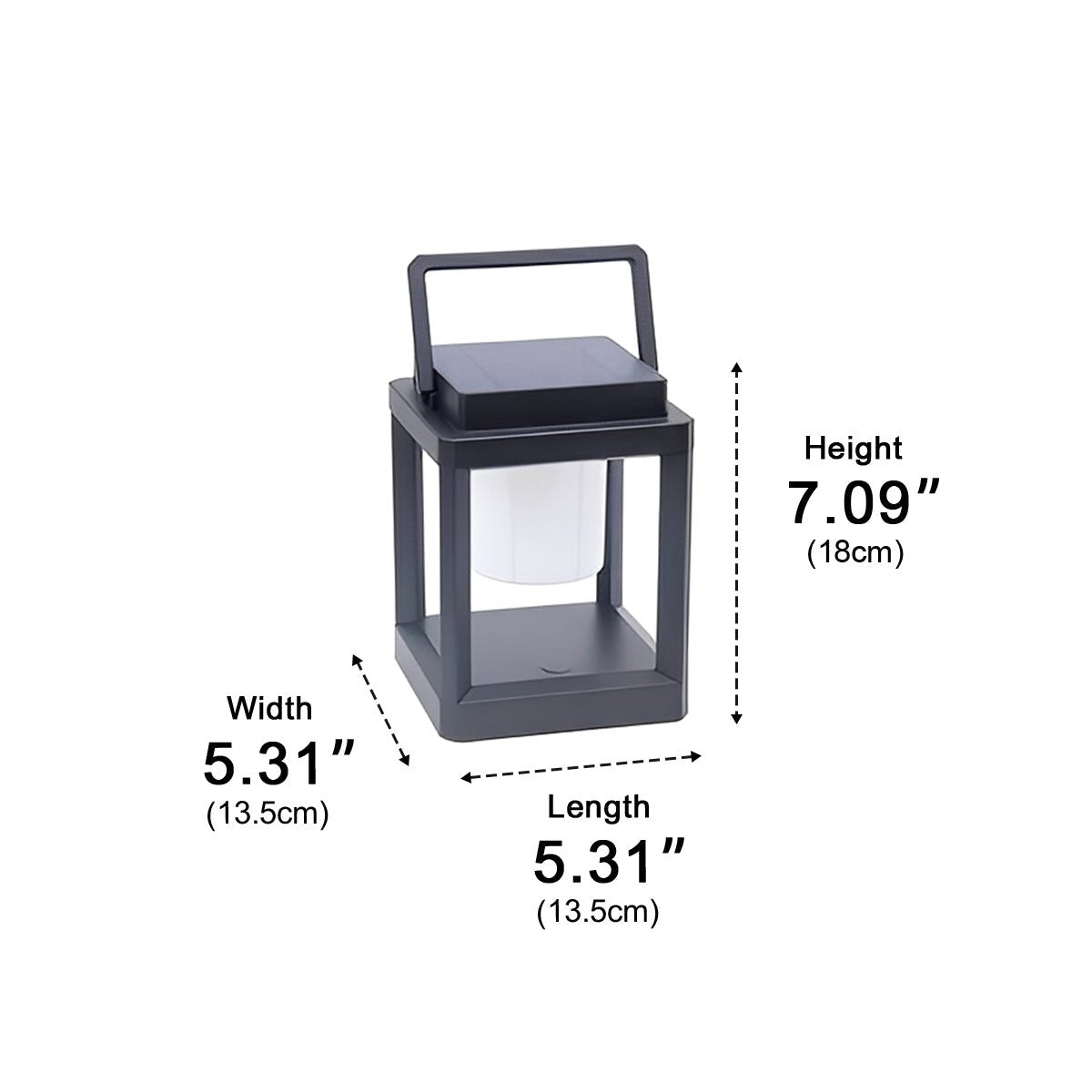 Modern Minimalist Waterproof Solar LED Outdoor Lantern Table Lamp - Flyachilles
