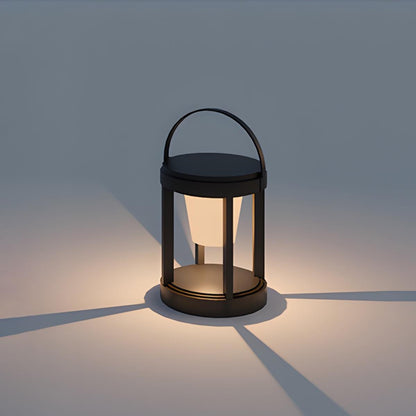 Modern Minimalist Waterproof Solar LED Outdoor Lantern Tabletop Lamp Rechargeable - Flyachilles
