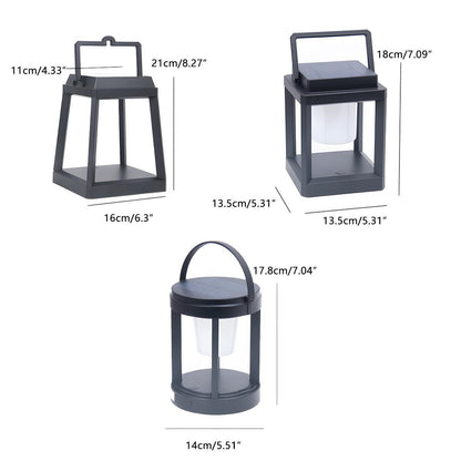 Modern Minimalist Waterproof Solar LED Outdoor Lantern Tabletop Lamp Rechargeable - Flyachilles