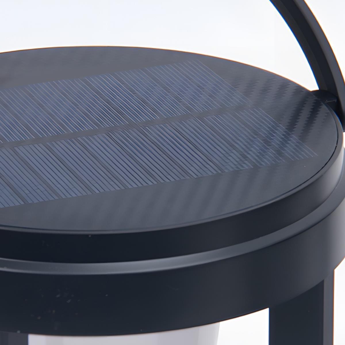 Modern Minimalist Waterproof Solar LED Outdoor Lantern Tabletop Lamp Rechargeable - Flyachilles