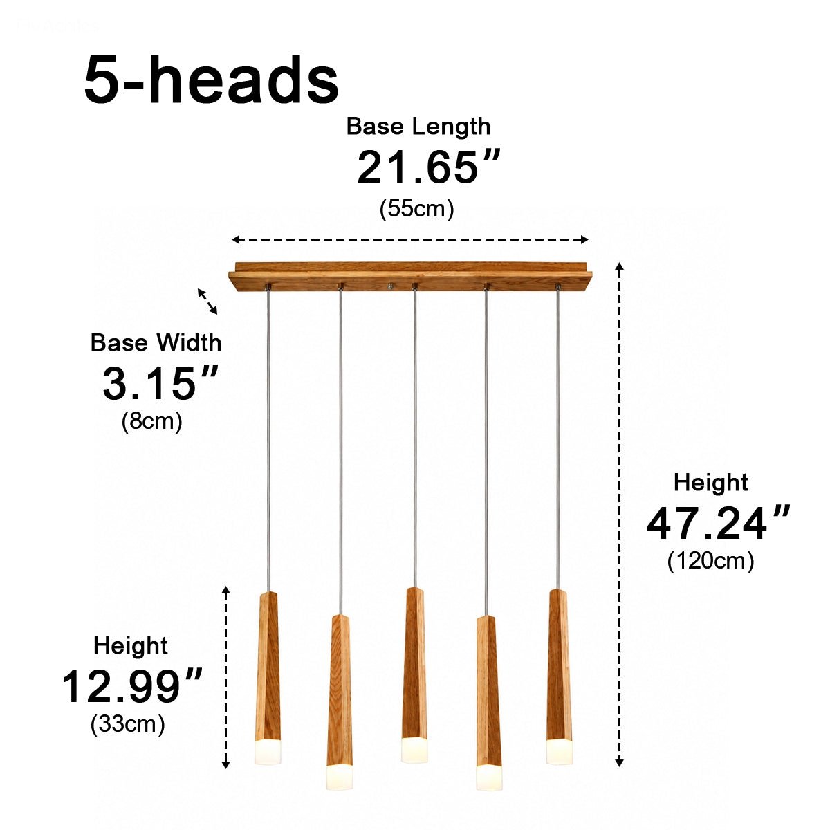 Modern Minimalist Wood Art Firewood Stick Pendant Lights - Flyachilles