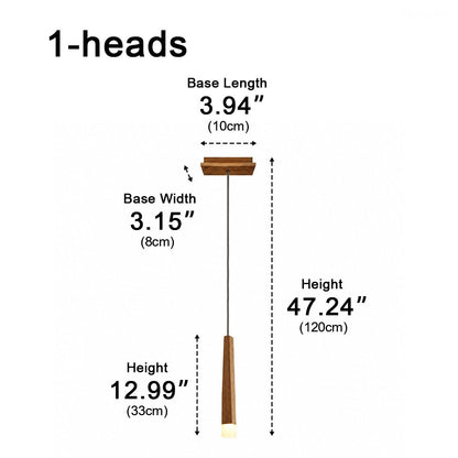 Modern Minimalist Wood Art Firewood Stick Pendant Lights - Flyachilles