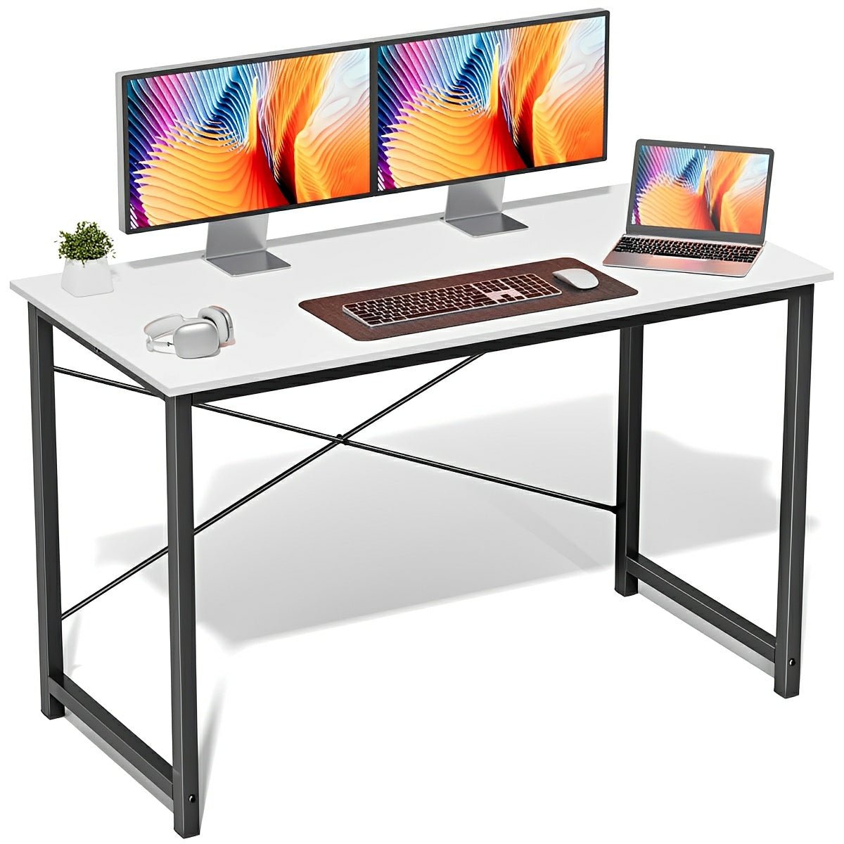 Modern Minimalist Wood Computer Desk for Home Office - Flyachilles
