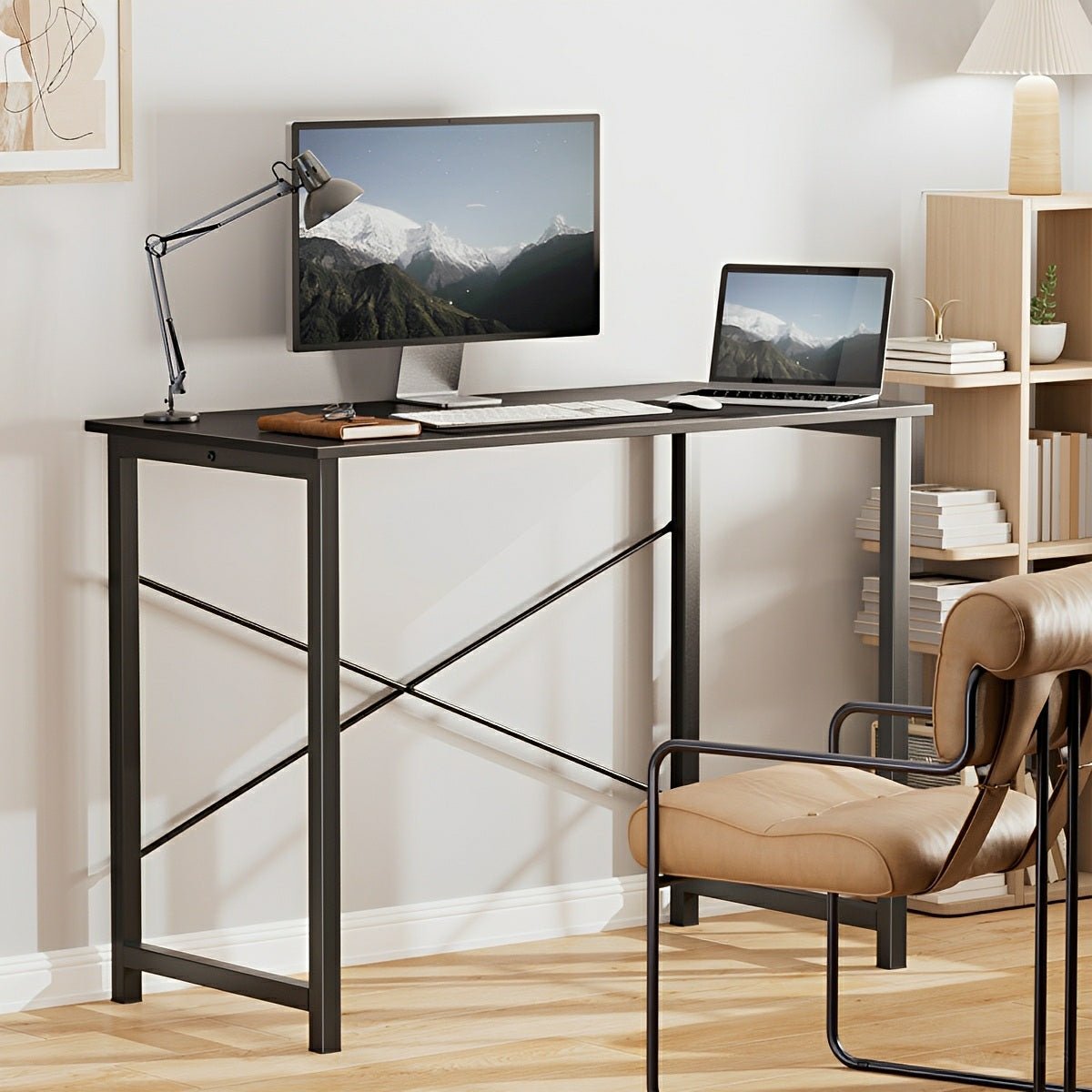 Modern Minimalist Wood Computer Desk for Home Office - Flyachilles