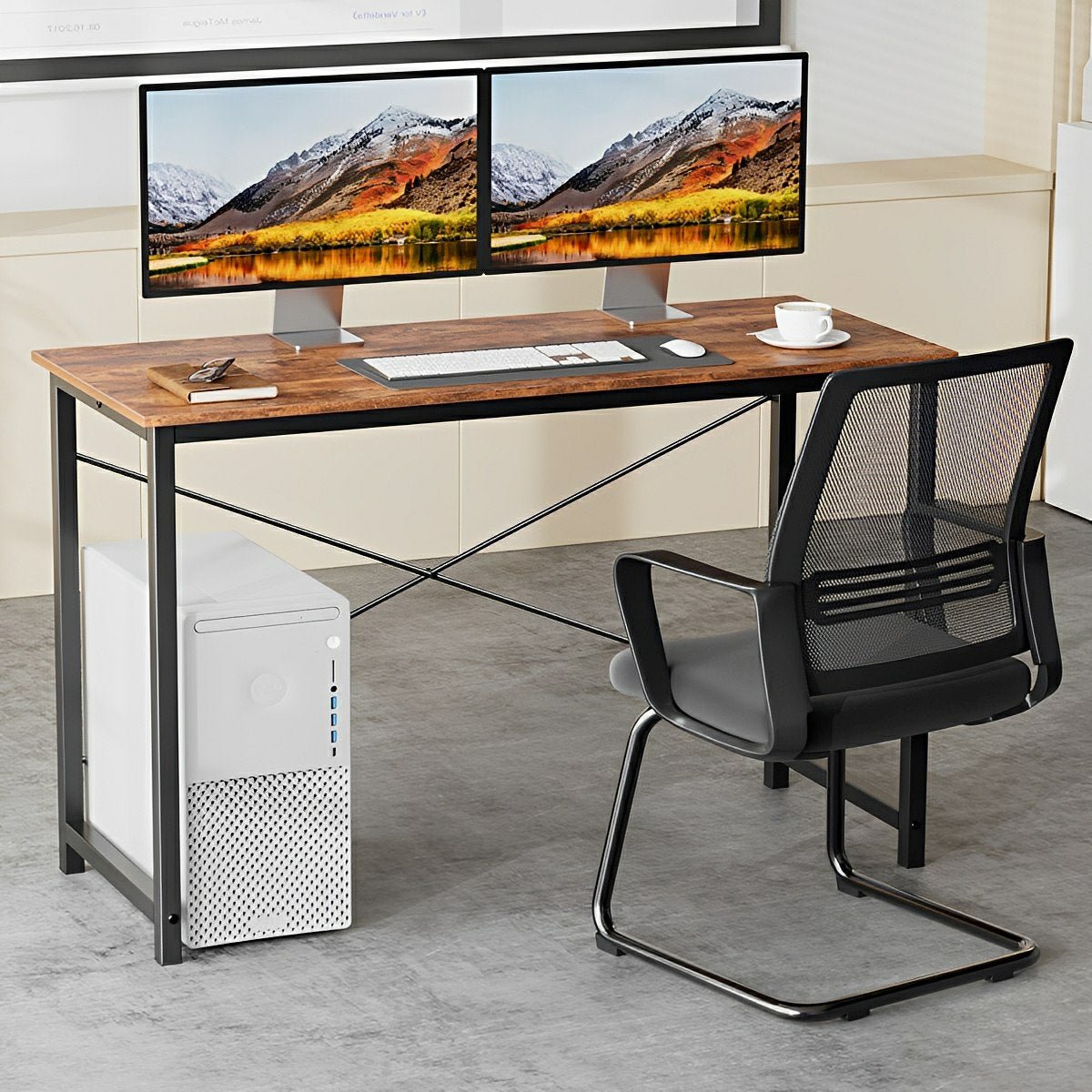 Modern Minimalist Wood Computer Desk for Home Office - Flyachilles