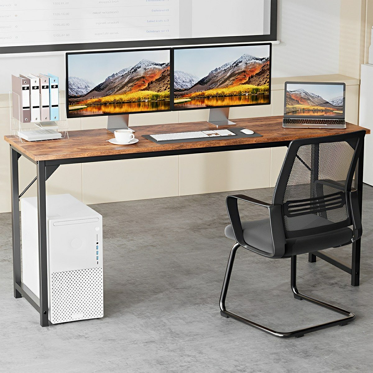 Modern Minimalist Wood Computer Desk for Home Office - Flyachilles