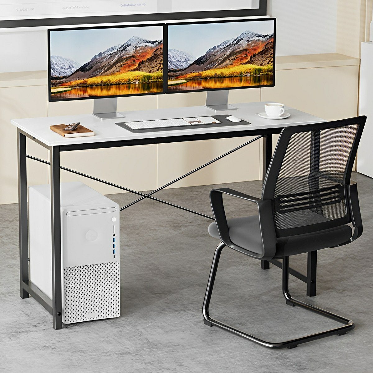 Modern Minimalist Wood Computer Desk for Home Office - Flyachilles