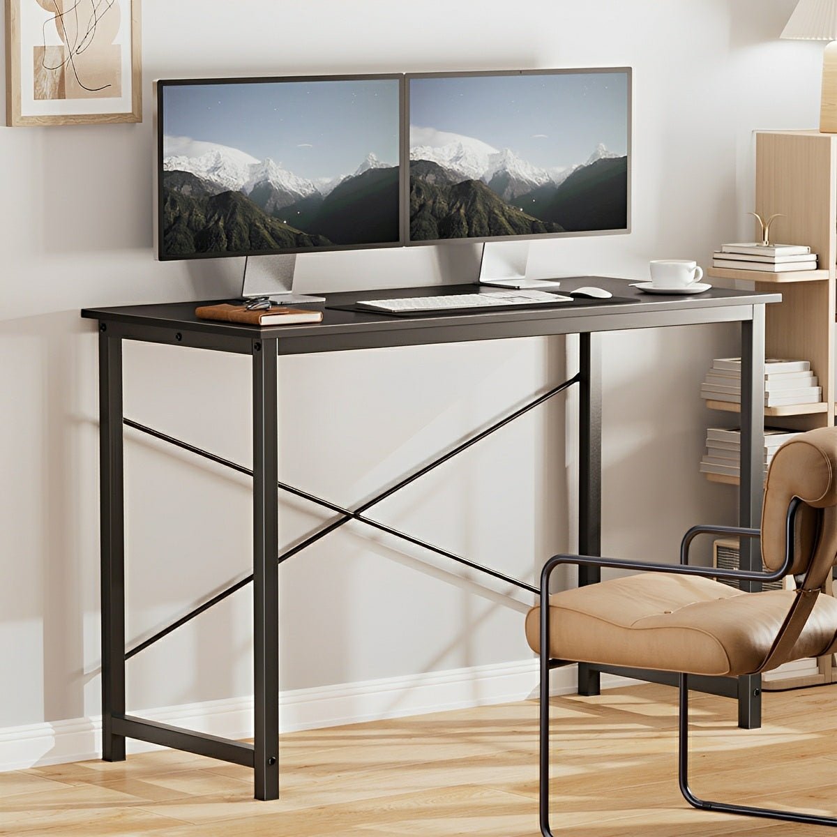 Modern Minimalist Wood Computer Desk for Home Office - Flyachilles