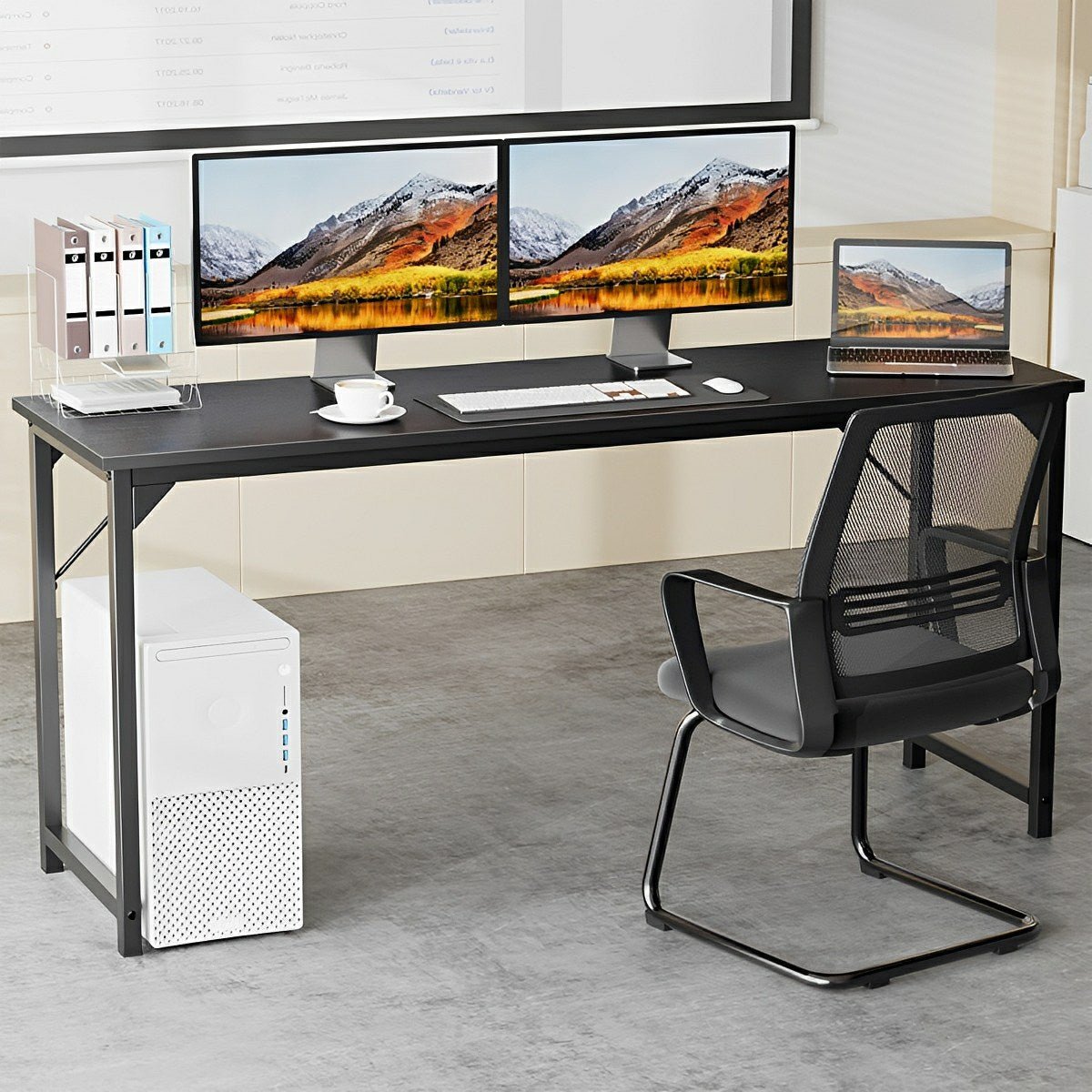 Modern Minimalist Wood Computer Desk for Home Office - Flyachilles