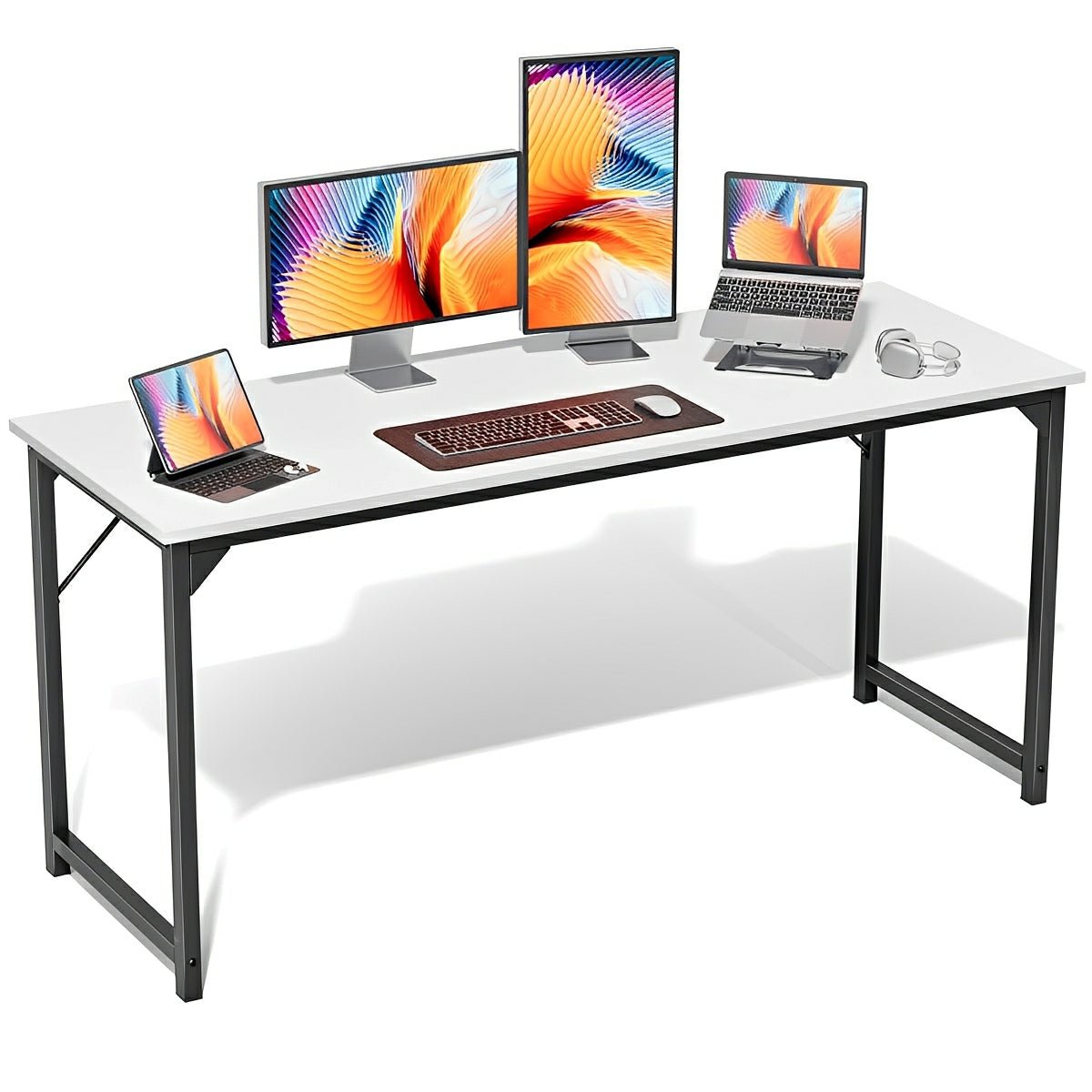Modern Minimalist Wood Computer Desk for Home Office - Flyachilles