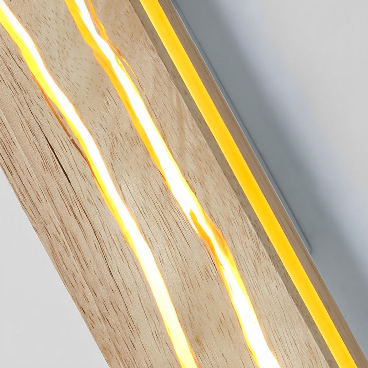 Modern Minimalist Wood Crazed Texture LED Long Strip Indoor Wall Sconce - Flyachilles