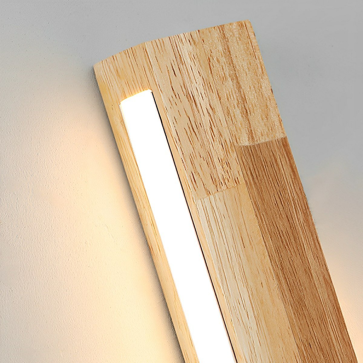 Modern Minimalist Wood Double - Sided Lighting LED Long Strip Indoor Wall Sconce - Flyachilles